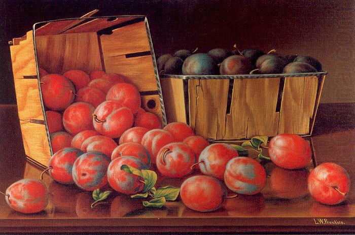 Baskets of Plums on a Tabletop, Prentice, Levi Wells